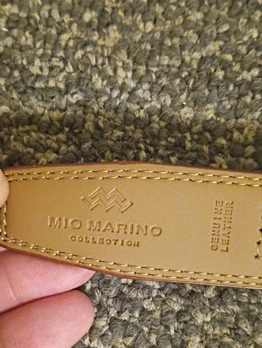 Men's Mio Marino Brown Leather Dress Belt - Classic Casual